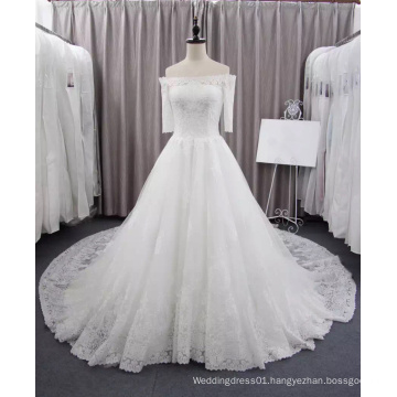 High Quality Real Sample 3/4 Lace Wedding Dresses